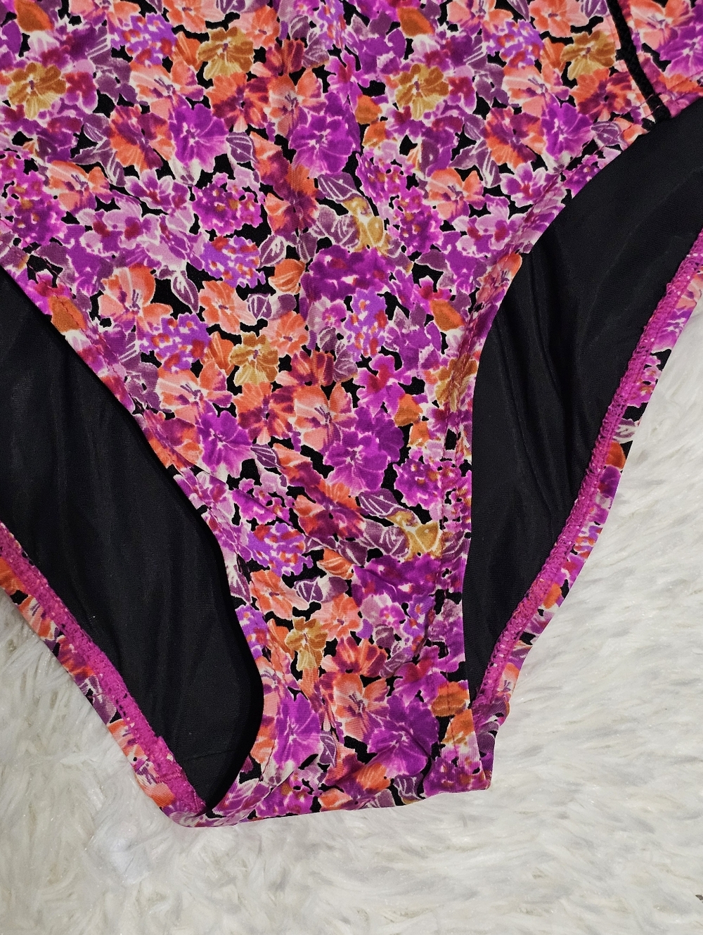Watersun Purple Floral One-Piece Swimsuit - Picture 5 of 12